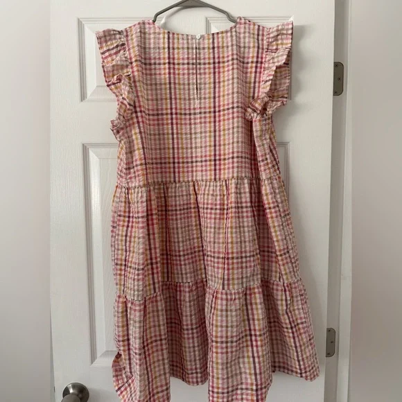 LOFT Pink Gingham Dress - Picture 2 of 4